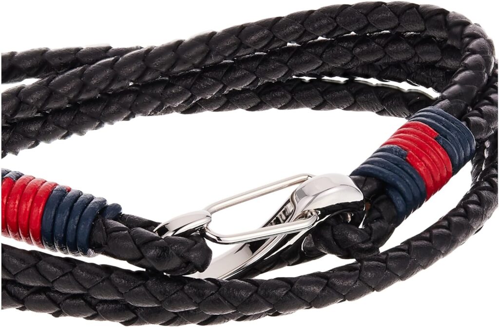 Tommy Hilfiger Jewelry Bracelet pour Homme en Cuir Noir - 2700534