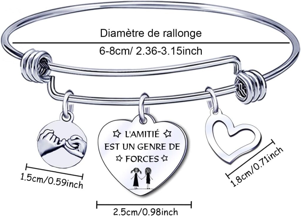 ZYMGUO Bracelets pour Amitié,Cadeau Femme Bracelets-Fais de Ta Vie un Rêve et Tes Rêves une Réalité- pour Femme Bracelet